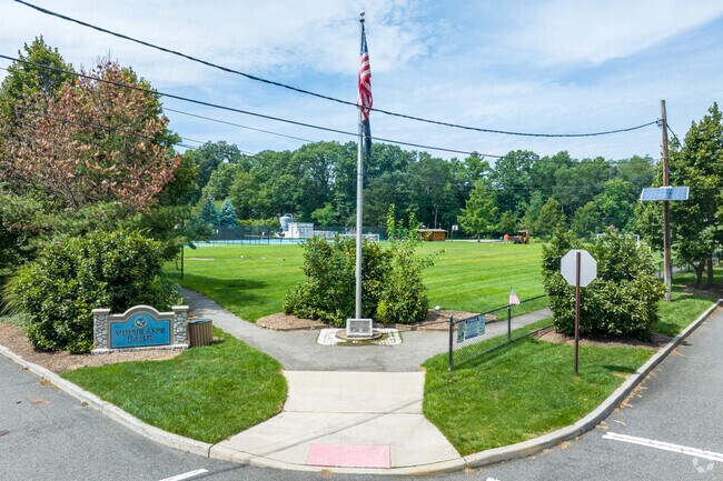 Veteran's Park has soccer fields, basketball courts, and tennis courts for residents of Waldwick