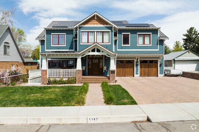 Newly built craftsman style homes are found in the Wasatch neighborhood.