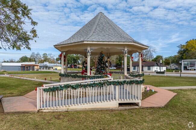 Chick Anderson Park is often decorated for the holidays in Sweeny, Texas.