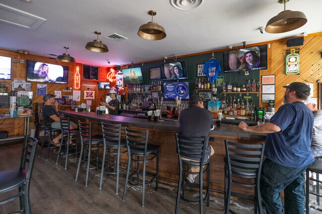 Brightwaters Inn is a local bar with a lively crowd.