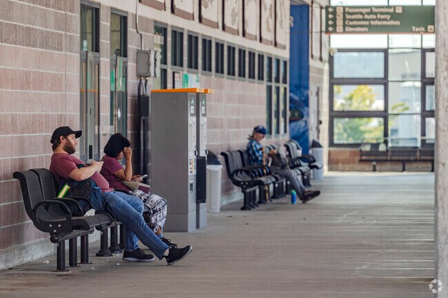 Bremerton Transportation Center offers a great covered area while waiting for the bus.