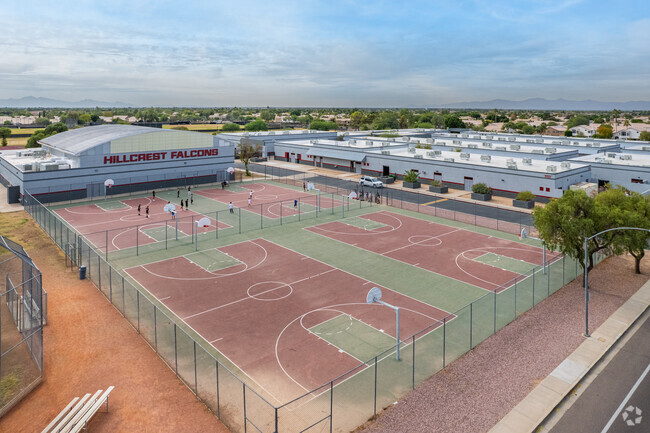 Aerial View of Hillcrest Middle School in Glendale.