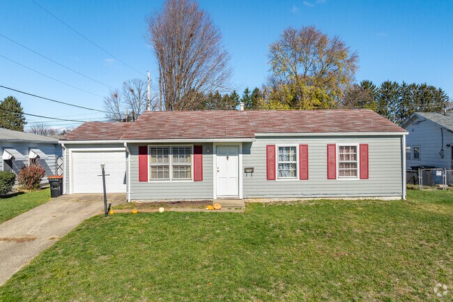 Midcentury ranch homes can be found on many streets of Newark, Ohio.