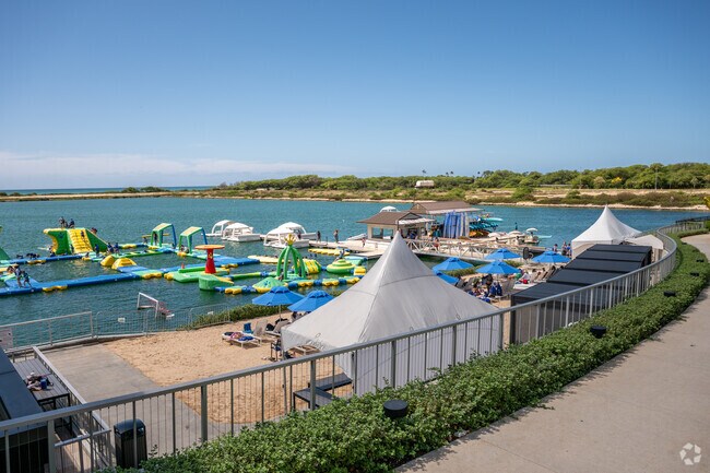 For families and thrill-seekers, the AquaVenture water playground offers an inflatable obstacle cours
