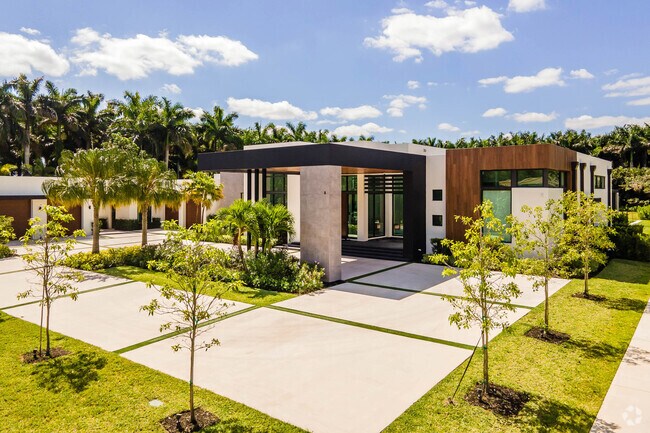 A newly designed modern home in the Royal Palm Trail neighborhood.
