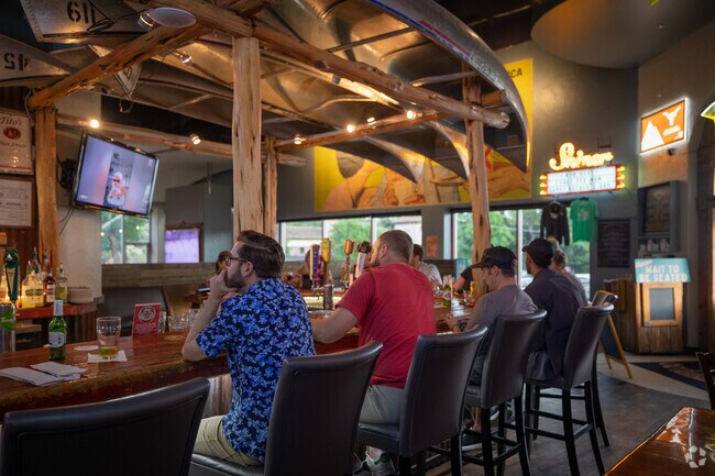 Locals and grab a drink and food after a long day at Waterloo Ice House.