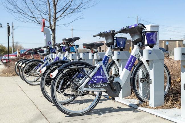 Electric bike transportation in downtown Papillion.