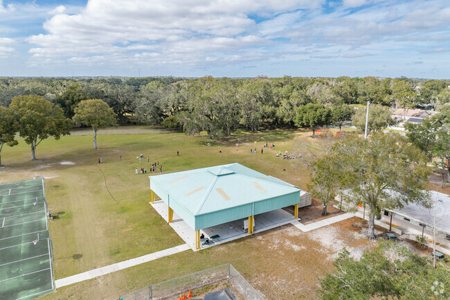 West Zephyrhills Elementary has a covered play area for rainy days.