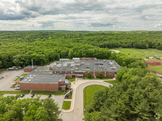 Aerial view of the Ponaganset High School.