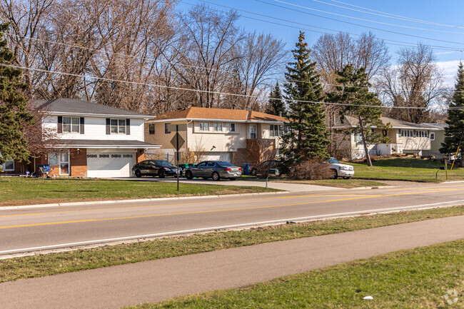 Moore Lake Hills homes along Central Avenue NE overlook Moore Lake.