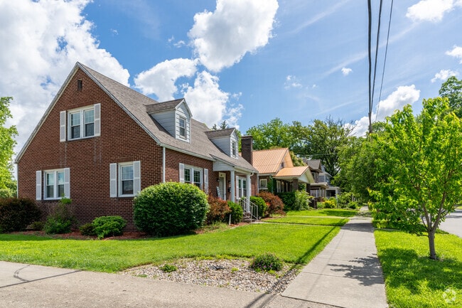 Brick Cape Cods and bungalows are common styles of homes in downtown Olney.