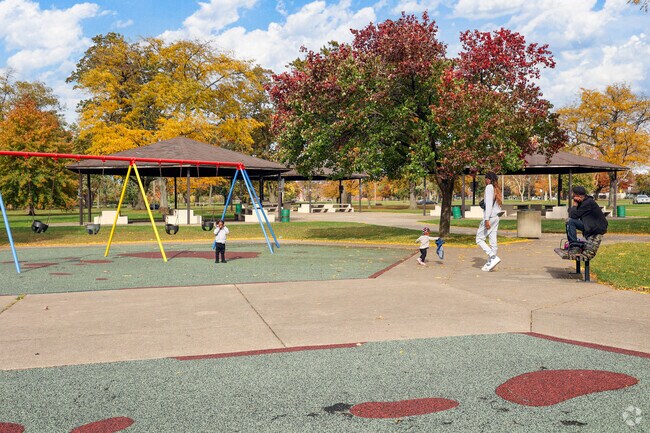Luke Easter Park, in Woodland Hills, offers multiple playgrounds for children of all ages.