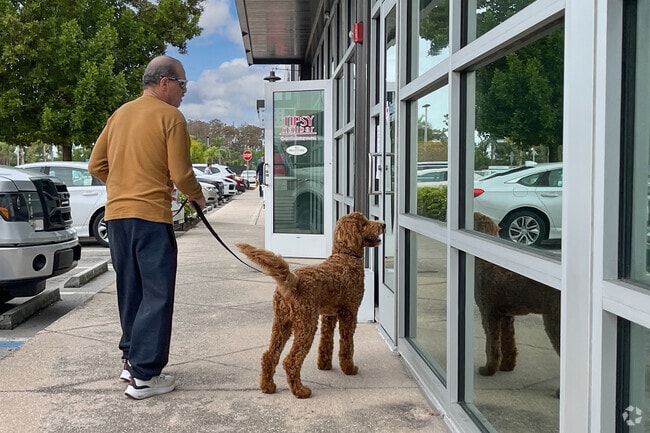 Cross Creek’s shopping area is perfect for dog walking and casual strolls.