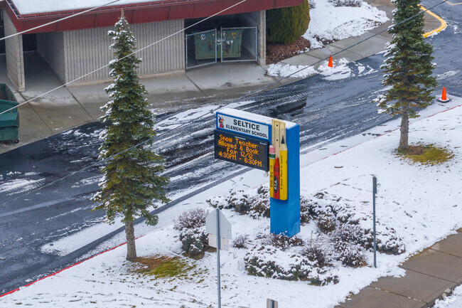 Seltice Elementary features a reader board that updates parents about school events.