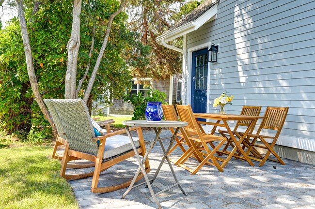 Private yard and patio with grill and shower