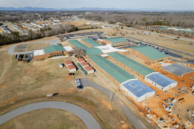 Aerial overview of Boiling Springs Middle School
