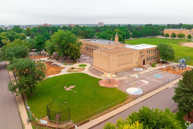 Steck Elementary has a large baseball and playground area.