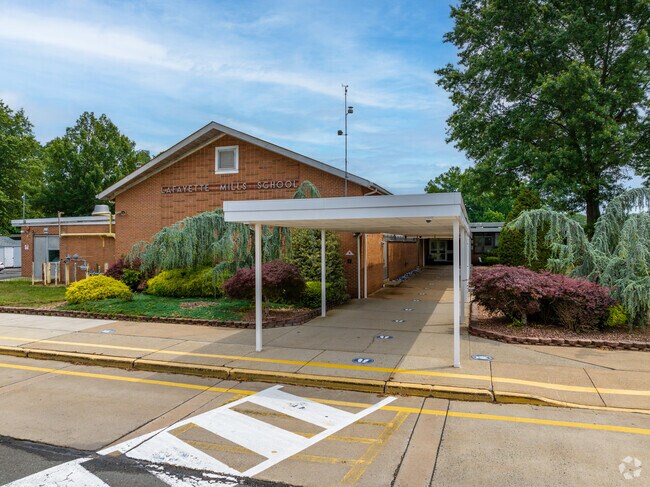 Main entrance at Lafayette Mills Elementary School.