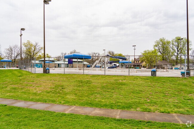 Shields Park is a nearly 13-acre green space with a skatepark and a pool.