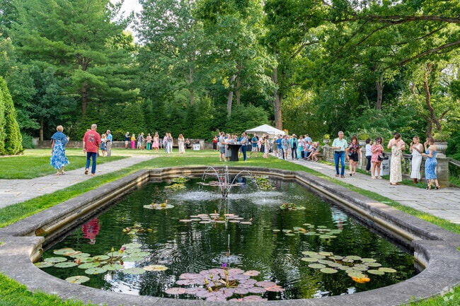 The gardens at Stan Hywet Hall in the Merriman Hills serve as a stunning backdrop for events, providing a picturesque setting that enhances any occasion. Their beauty and charm make them an ideal choice for gatherings and celebrations.