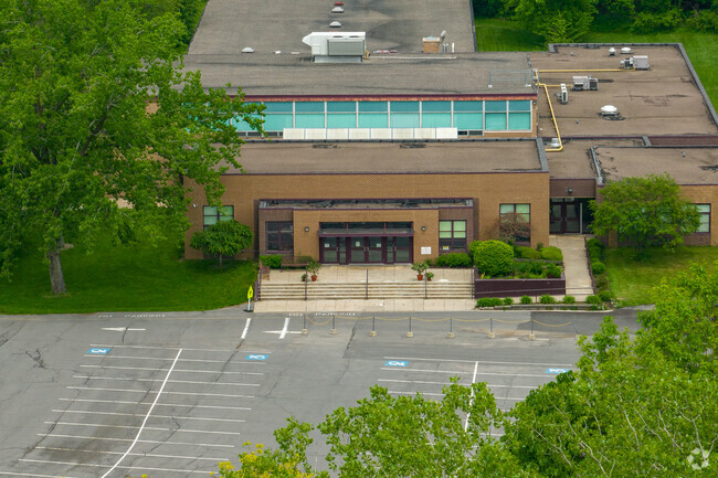Immaculate Conception School's main entrance is on the West side of the building.