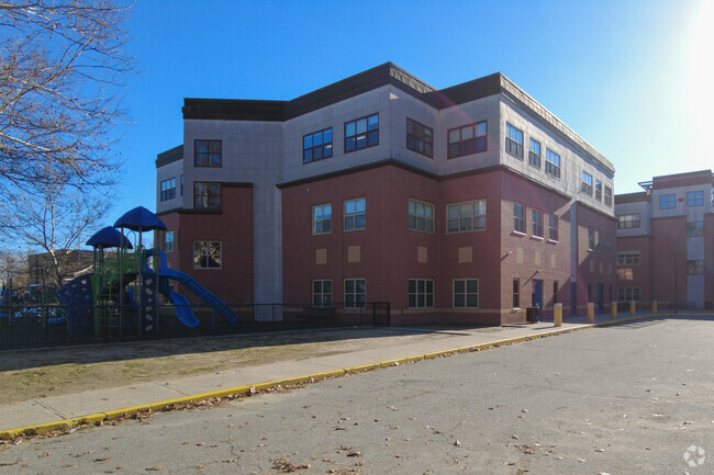 Gerard A. Guilmette School includes a playground for students to enjoy.