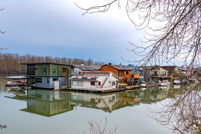 Marine Drive is home to many beautiful homes on the water in St. Johns neighborhood.