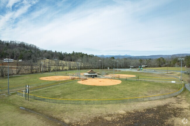 The Etowah Lions Club created the town’s sole public park, which is mainly for sports, with ballfields and tennis courts.