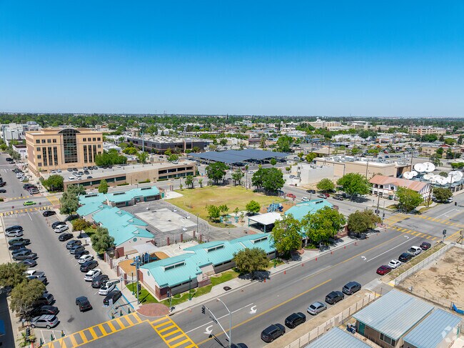 Downtown Elementary offers a sprawling campus when viewed from above.