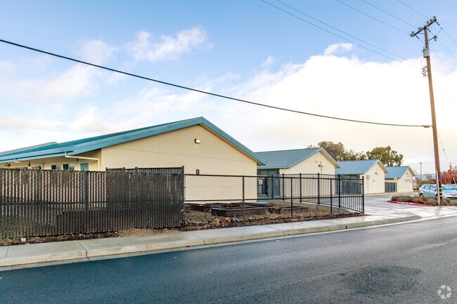 A view of the George Mayne Elementary School classrooms from the street.