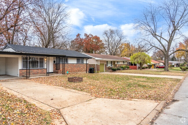 Many homes in Moline Acres have covered car ports adjacent to their house.