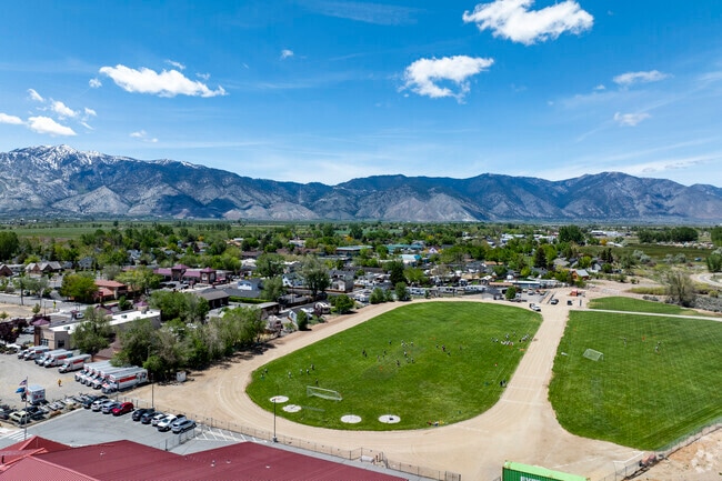 An aerial view of Carson Valley Middle School's track.