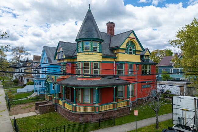 This unique Victorian is located in Dwight's historic housing district.