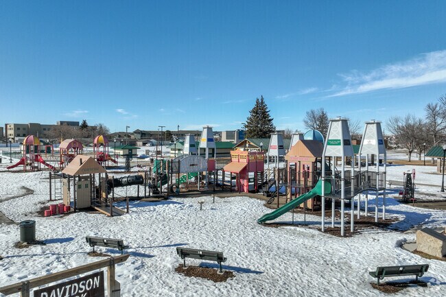 Davidson Park has an exceptionally large playground with equipment for kids of all ages.