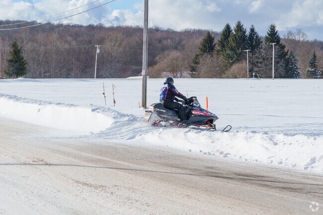 Some North Harmony residents enjoy exploring the area's many snowmobile trails.