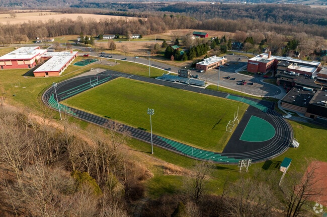 Wheeler Elementary in Onondaga's main running track.