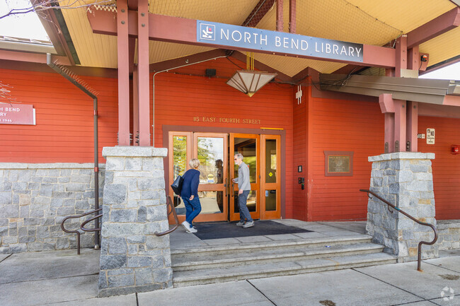 Not far from Riverpoint, the North Bend Library has books and periodicals to browse through.