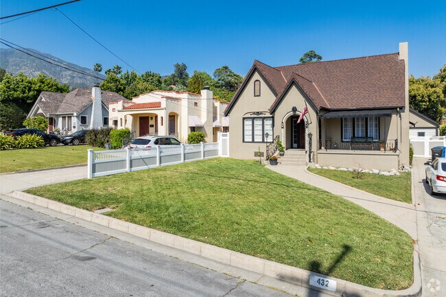 Tudor homes can be found next to quaint Spanish style homes on the streets of Monrovia.
