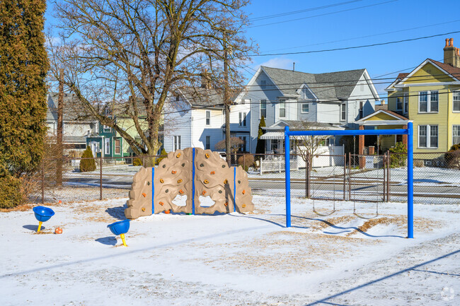 Several play areas give South Central Elementary School students a place to play and exercise.
