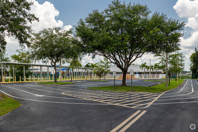 Pinecrest Elementary School in Immokalee has an addition drop-off area at the side.