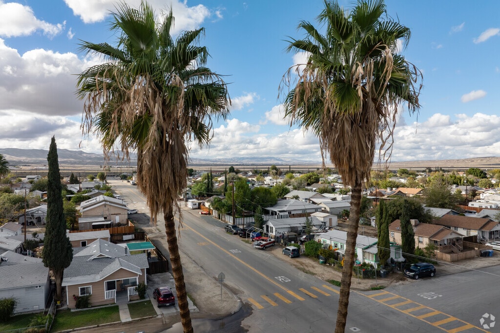 Ford City’s desert landscape features wide roads and palm-lined neighborhoods.