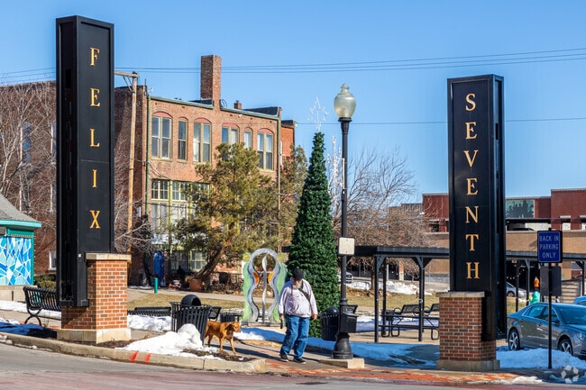 No matter the weather, St Joseph residents enjoy walking the streets of downtown.