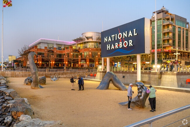 Hang out at the beach located at the National Harbor in Oxon Hill.