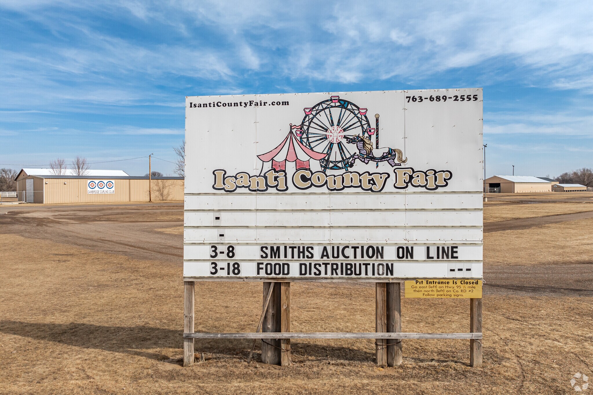 The Isanti County Fairground in Cambridge hosts events from car shows and auctions to 4-H exhibitions and fireworks.