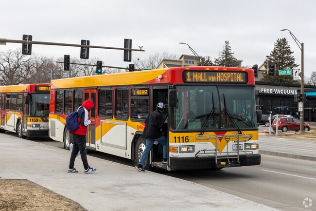 The CyRide bus system connects Edwards residents with the rest of Ames.