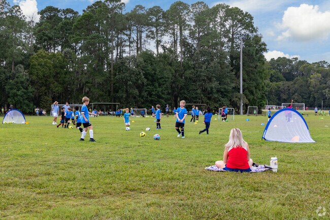 Children practice youth sports at the Jennifer Ross Soccer Complex near Oakdale.