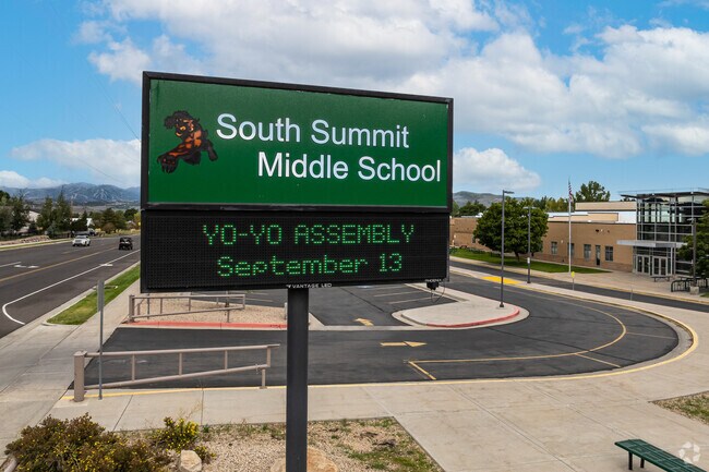 South Summit Middle School has a large, electronic sign.