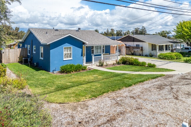You can find small ranch style homes surrounding the Somis School.