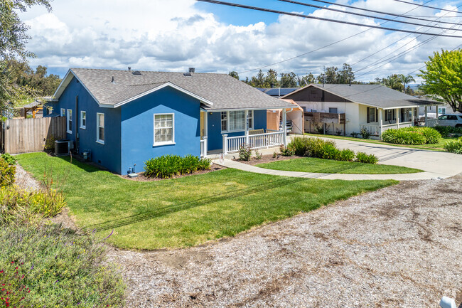 You can find small ranch style homes surrounding the Somis School.