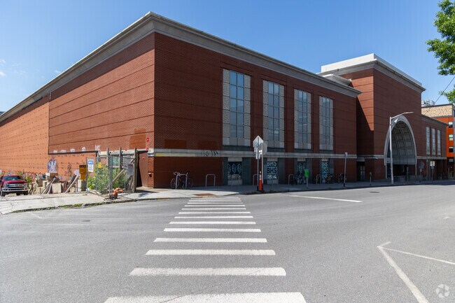 Burlington High School, temporarily located in downtown Burlington, serves grades 9-12.